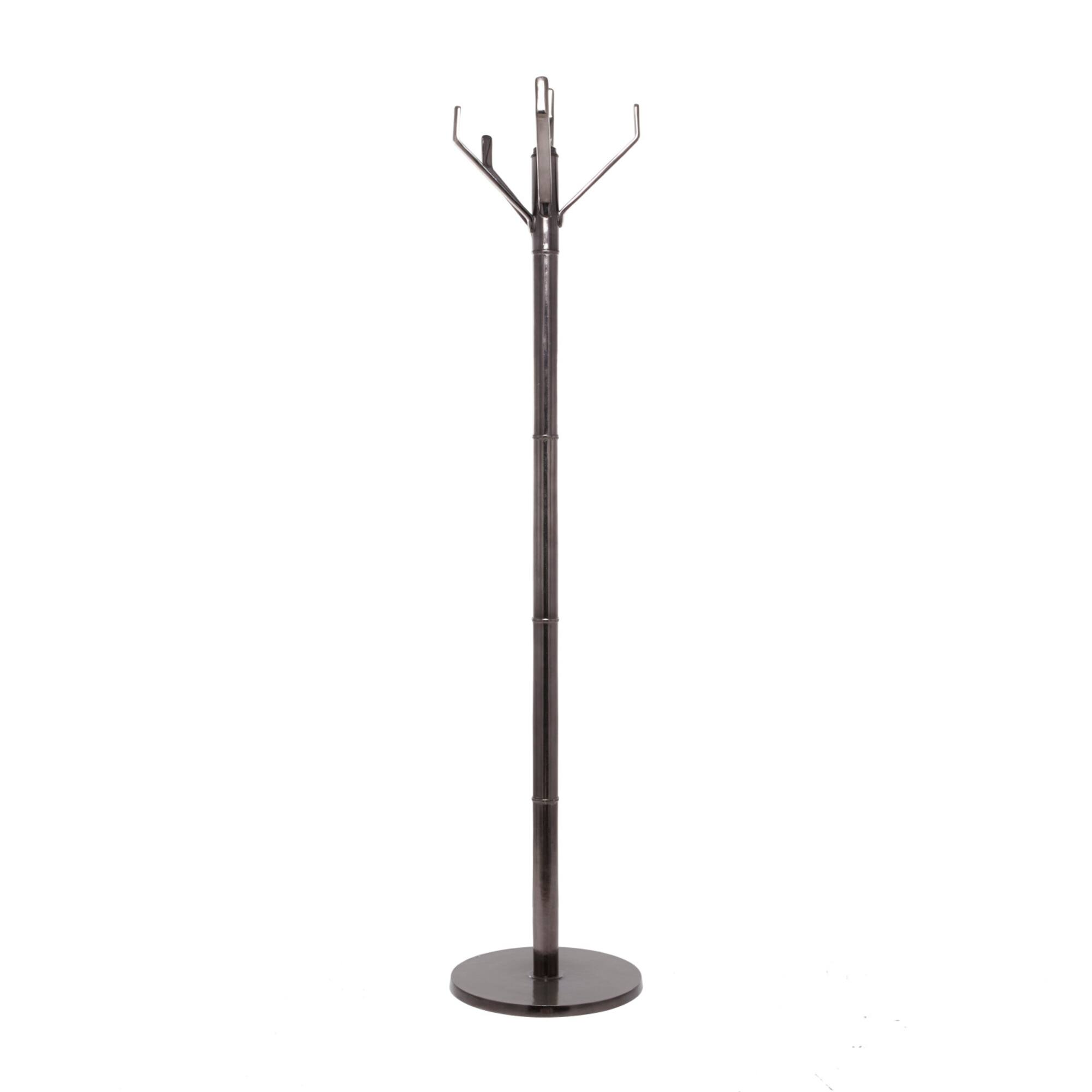 The Novogratz Black Aluminum Contemporary Coat Rack, 68" x 15" x 15"